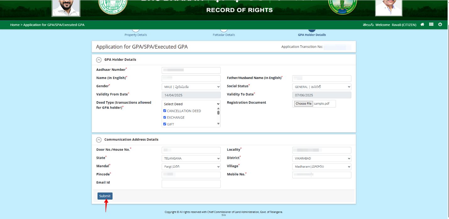 BHU BHARATI GP APPLICATION